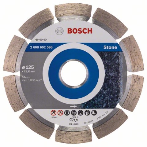 BOSCH DIAMOND CUTTING DISC STANDARD FOR STONE 125 MM X 22.2 MM